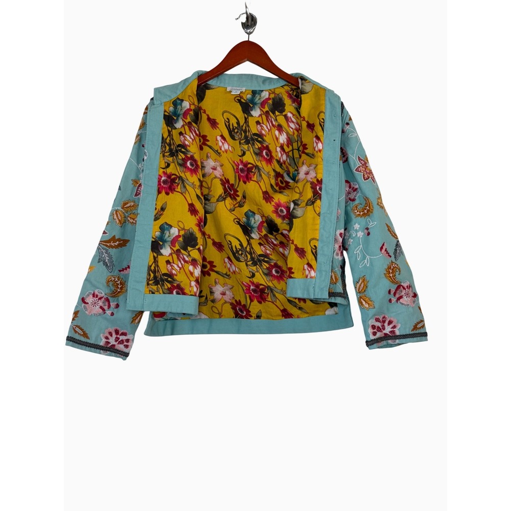 Sundance Womens Floral Embroidered Jacket Boho Size M Cottage Whimsical Artsy - Picture 6 of 12